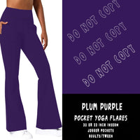 FLARES AND TEES RUN - PLUM PURPLE - YOGA FLARES