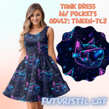 FUTURISTIC CAT - ADULT TANK DRESS PREORDER CLOSES 5/15