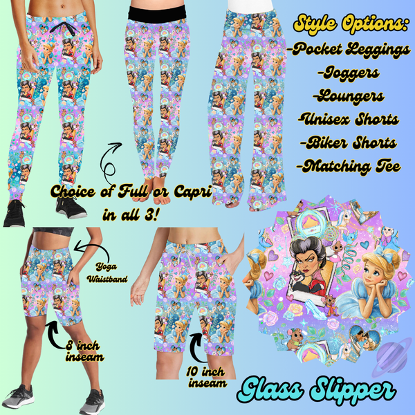 GLASS SLIPPER- LEGGING/JOGGER/LOUNGER/SHORTS - ALL THINGS MAGICAL PREORDER CLOSING 2/4