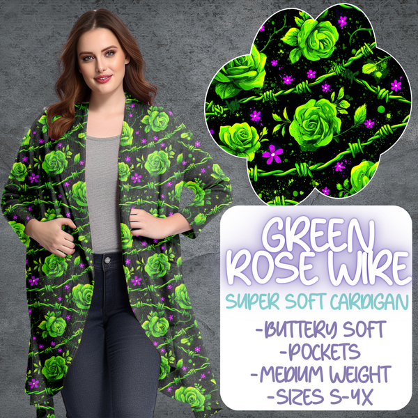 GREEN ROSE WIRE - CARDIGAN B105 PREORDER CLOSING 5/19