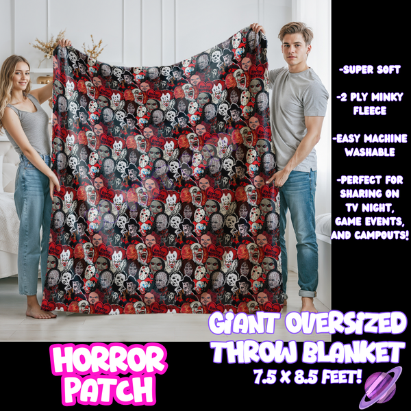 HORROR PATCH- GIANT SHAREABLE THROW BLANKET