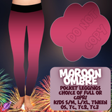 MAROON OMBRE - SKIRT/LEGGING/JOGGER/LOUNGER - OMBRE RUN 3 PREORDER CLOSING 1/17