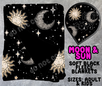 MOON & SON- SOFT BLACK THROW BLANKET