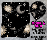 MOON & SON- SOFT BLACK THROW BLANKET