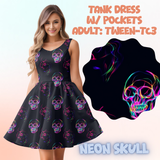 NEON SKULL - ADULT TANK DRESS PREORDER CLOSES 5/15