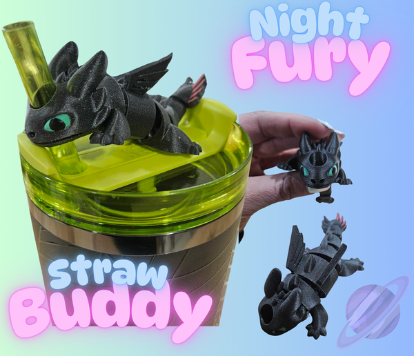 NIGHT FURY STRAW BUDDY