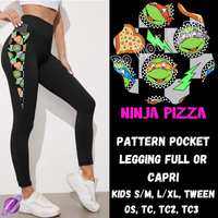 NINJA PIZZA - LEGGING/CAPRI-ZIP UP HOODIE OUTFIT RUN PREORDER CLOSES 1/26