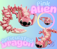 PINK ALIEN ARTICULATED DRAGON