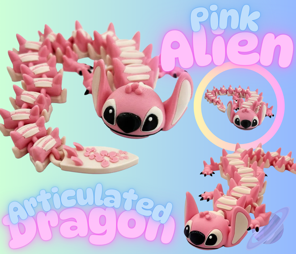 PINK ALIEN ARTICULATED DRAGON