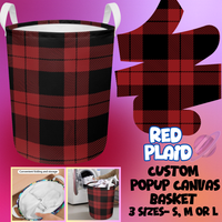 RED PLAID - STORAGE BASKETS ROUND 5 - PREORDER CLOSING 3/16