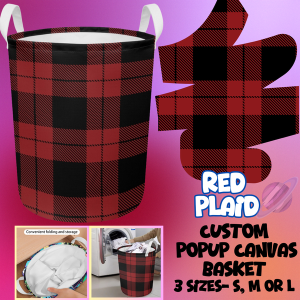 RED PLAID - STORAGE BASKETS ROUND 5 - PREORDER CLOSING 3/16