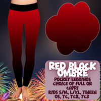 RED BLACK OMBRE - SKIRT/LEGGING/JOGGER/LOUNGER - OMBRE RUN 3 PREORDER CLOSING 1/17