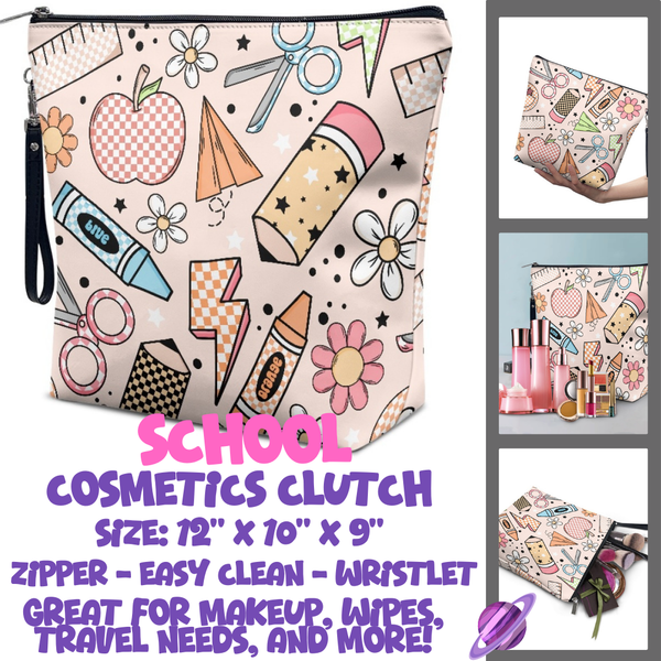 SCHOOL - CUSTOM COSMETIC CLUTCH PREORDER CLOSES 12/16