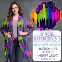 SKULL GLITTER DRIP - CARDIGAN B105 PREORDER CLOSING 5/19