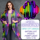 SKULL GLITTER DRIP - CARDIGAN B105 PREORDER CLOSING 5/19
