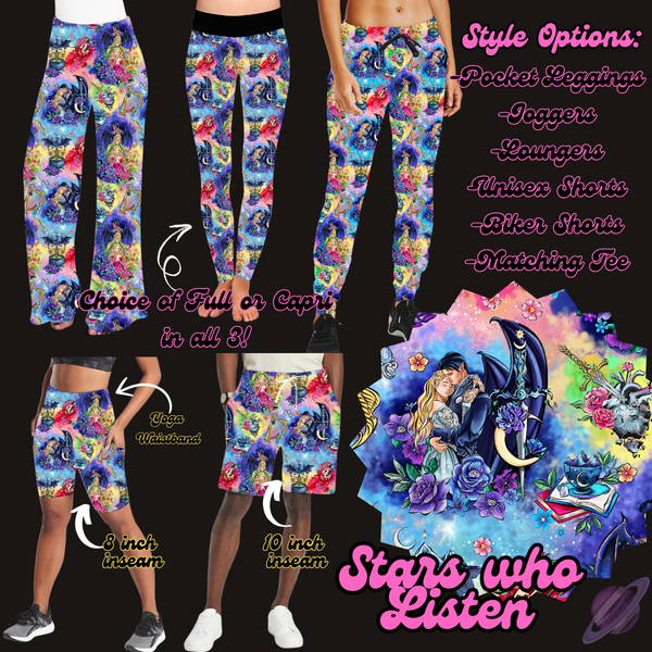 STARS WHO LISTEN- LEGGING/JOGGER/LOUNGER/SHORTS - BATCH 102 PREORDER CLOSING 3/9