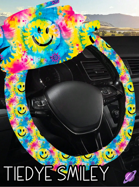 TIEDYE SMILEY - STEERING WHEEL COVERS 6 PREORDER CLOSING 10/14