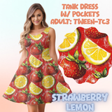 STRAWBERRY LEMON - ADULT TANK DRESS PREORDER CLOSES 5/15