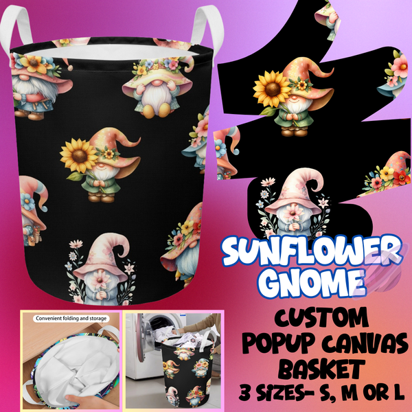 SUNFLOWER GNOME - STORAGE BASKETS ROUND 5 - PREORDER CLOSING 3/16