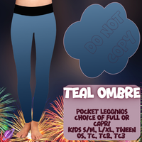 TEAL OMBRE - SKIRT/LEGGING/JOGGER/LOUNGER - OMBRE RUN 3 PREORDER CLOSING 1/17